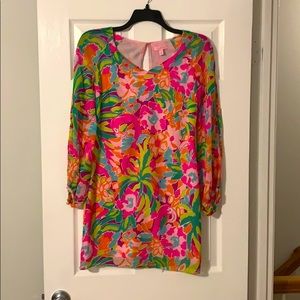 Floral Lilly Pulitzer Long-Sleeve Dress